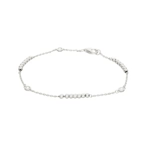 Bracelet Argent 925 rhodié avec zircones 18cm