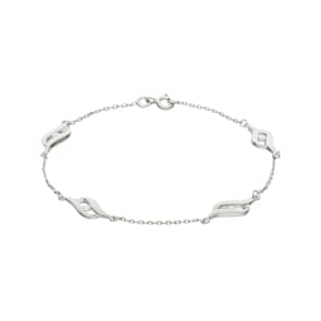 Armband 925 Silber rhodiniert mit Zirkonia 18cm