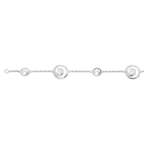 Armband 925 Silber rhodiniert mit Zirkonia 18cm