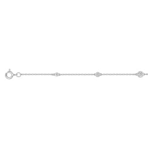 Armband 925 Silber rhodiniert mit Zirkonia 18cm