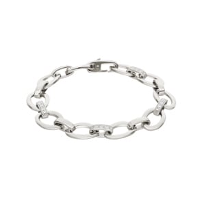 Armband 925 Silber rhodiniert mit Zirkonia 18cm