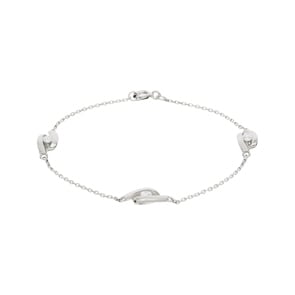 Armband 925 Silber rhodiniert mit Zirkonia 18cm