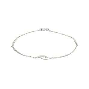 Armband 925 Silber rhodiniert mit Zirkonia 18cm