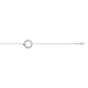 Armband 925 Silber rhodiniert mit Zirkonia 18cm