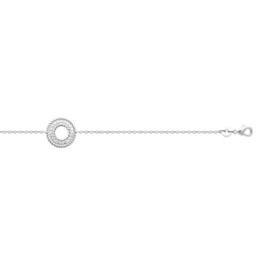 Armband 925 Silber rhodiniert mit Zirkonia 18cm