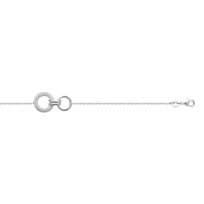 Bracelet Argent 925 Rhodie avec zircones - 18cm