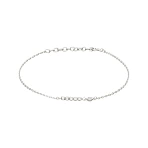 Bracelet Argent 925 rhodié avec zircones 19cm