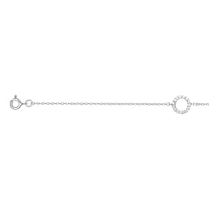 Armband 925 Silber rhodiniert mit Zirkonia 19cm