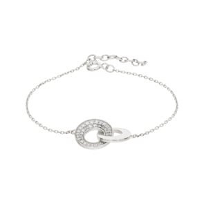 Armband 925 Silber rhodiniert mit Zirkonia 19cm