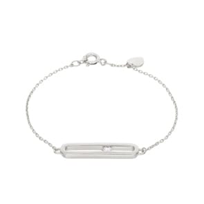 Armband 925 Silber rhodiniert mit Zirkonia 19cm
