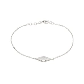 Armband 925 Silber rhodiniert mit Zirkonia 19cm