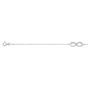 Armband 925 Silber rhodiniert mit Zirkonia 19cm, Infinity