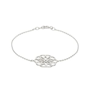Armband 925 Silber rhodiniert mit Zirkonia 19cm, Ornament