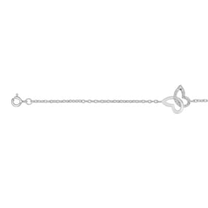 Armband 925 Silber rhodiniert mit Zirkonia 19cm, Schmetterling