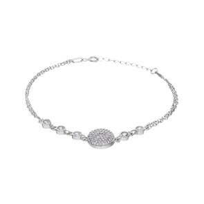 Bracelet Argent 925 rhodié avec zircones