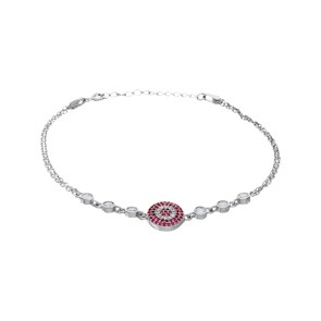 Bracelet Argent 925 rhodié avec zircones