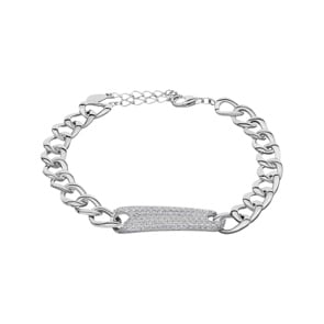Bracelet Argent 925 rhodié avec zircones