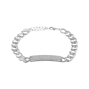Bracelet Argent 925 rhodié avec zircones