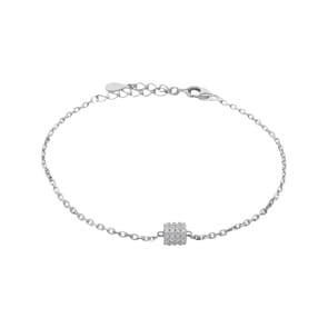 Bracelet Argent 925 rhodié avec zircones