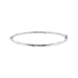 Bangle 375/9 K White Gold twisted 3.0mm