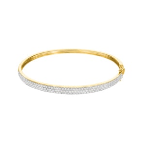 Armreif 750/18 K Gelbgold mit Diamanten 0.69 ct H/si
