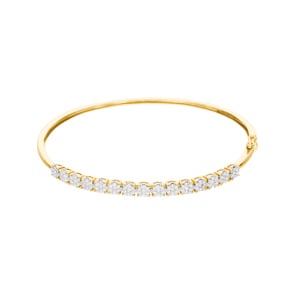 Bangle 750/18 K Yellow Gold with Diamonds 0.78 ct H/si