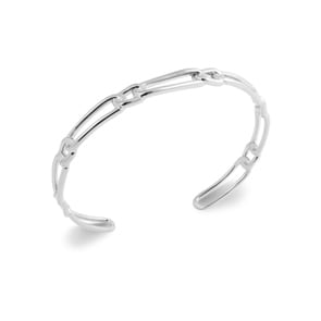 Armreif 925 Silber rhodiniert Figaro Ø 58mm