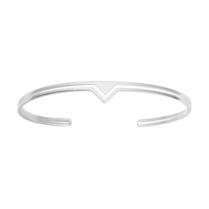 Armreif offen 925 Silber rhodiniert 58 x 48mm