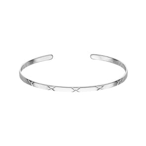 Armreif offen 925 Silber rhodiniert 58 x 48mm