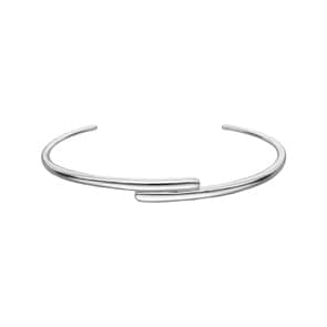 Bracelet Jonc ouvert Argent 925 rhodié 58 x 48mm