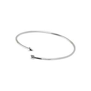 Bracelet Jonc ouvert Argent 925 rhodié 58 x 48mm, Flèche