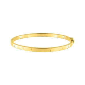 Oval Bangle 375/9 K Yellow Gold 4.0mm