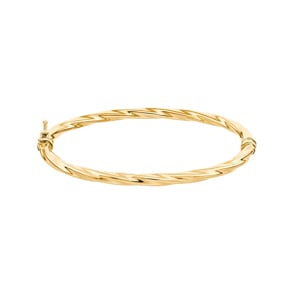 Armreif oval 750/18 K Gelbgold verdreht 4mm - 50x60mm