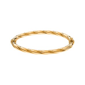 Armreif oval 750/18 K Gelbgold verdreht 5mm - 50x60mm
