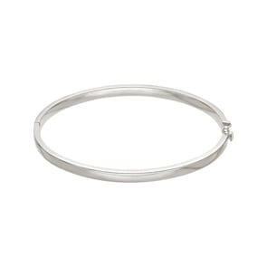 Armreif oval 750/18 K Weissgold 4mm - 52x62mm