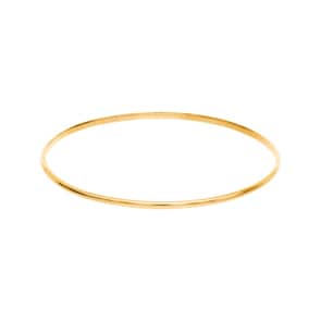 Armreif rund 750/18 K Gelbgold massiv bombiert