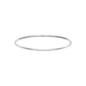 Round Bangle 925 Silver rhodium-plated 2.0mm