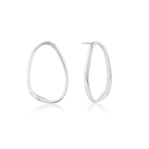 Calvin Klein Creolen Elongated Drops Silbrig
