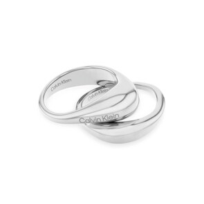 Calvin Klein Damenring Elongated Drops Silbrig
