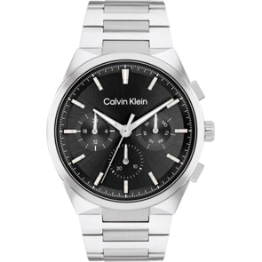 Calvin Klein Distinguish Day Date Silbrig / Schwarz