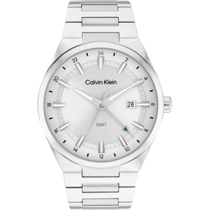 Calvin Klein Distinguish GMT Silbrig