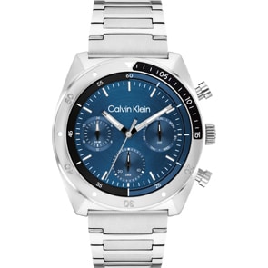 Calvin Klein Flex Day Date Argenté / Bleu