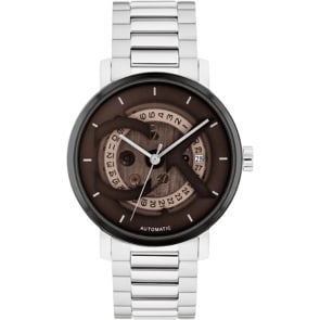 Calvin Klein Iconic Automatic Date Silbrig / Braun