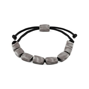 Calvin Klein Kordelarmband Metallic Waves Schwarz / Grau