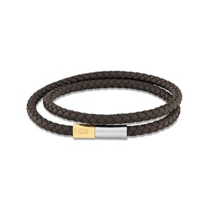 Calvin Klein Lederarmband Industrial Facets Braun