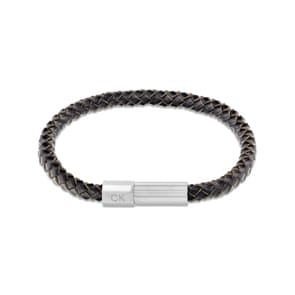Calvin Klein Lederarmband Industrial Facets Dunkelbraun