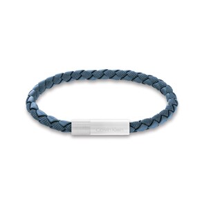 Calvin Klein Lederarmband Velocity Silbrig / Blau