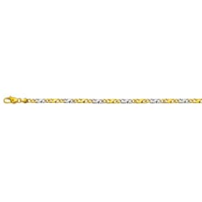 Carrera-Armband poliert 750/18 K Bicolor 4.0mm - 22cm