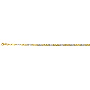 Bracelet carrera satiné or bicolore 750/18 ct 3.5mm - 22cm
