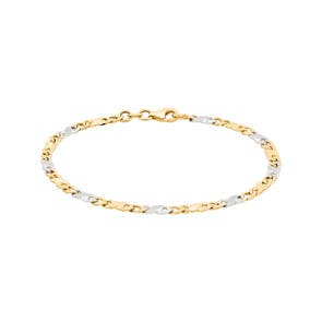 Carrera-Armband satiniert 750/18 K Bicolor 3.5mm - 22cm